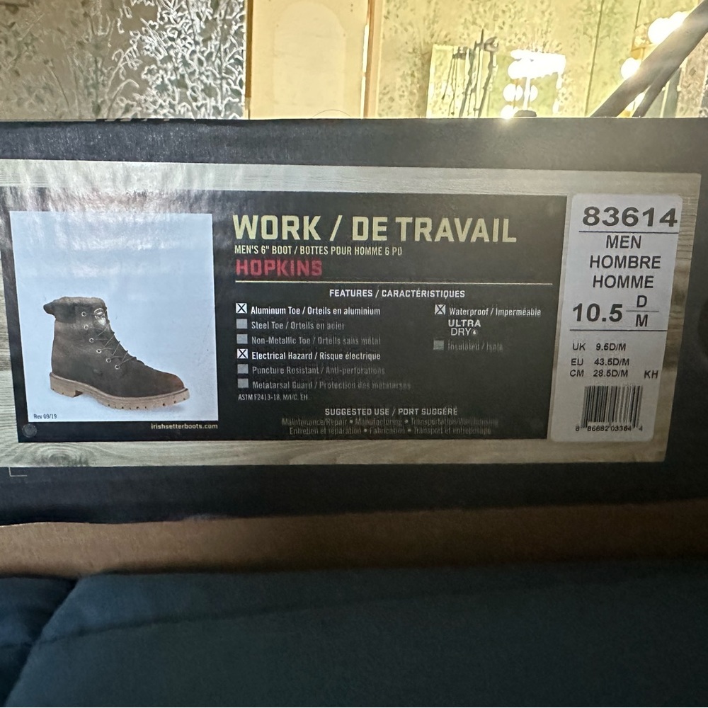Irish Setter by Red Wing  Men’s Workboots brand new in box with tags